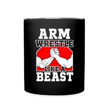 Arm Wrestling Armwrestling Arm Wrestler - Full Colour Mug - black - Front
