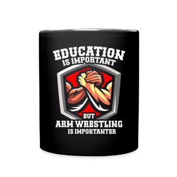 Arm Wrestling Armwrestling Arm Wrestler - Full Colour Mug - black - Front