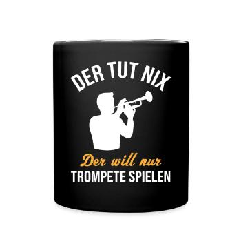 Harmless Trumpeter – Only Music in Mind - Full Colour Mug - black - Front