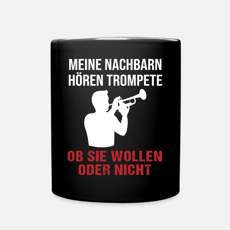 Trompetenklänge – Nachbarschaftskonzert - Tasse einfarbig - Schwarz