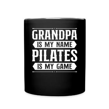 Instructeur de Pilates Enseignant Grand-père - Mug uni - noir - Devant