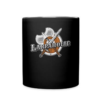 Larpaholic LARPing Armor Weapons Character LARP - Full Colour Mug - black - Front