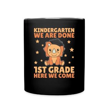 Kids Kindergarten graduate Triceratops 1st grade - Tasse einfarbig - Schwarz - Vorne
