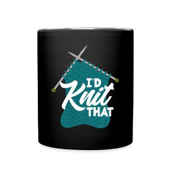 Funny Knitting Knitting Needle Gift - Full Colour Mug - black - Front