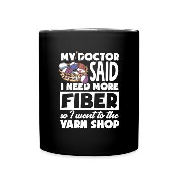 Funny Knitting Knitting Needle Gift - Full Colour Mug - black - Front