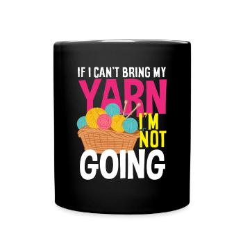 Lustiges Stricken Stricknadel Geschenk - Tasse einfarbig - Schwarz - Vorne