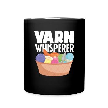 Lustiges Stricken Stricknadel Geschenk - Tasse einfarbig - Schwarz - Vorne