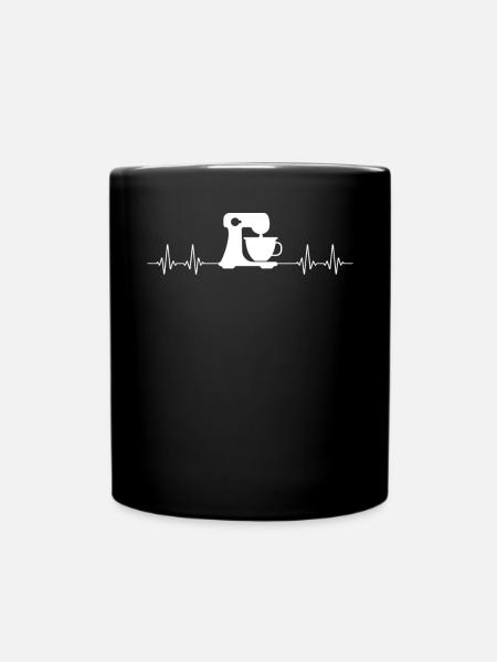 Bäcker Bäckerein Backwaren Backen Geschenk - Tasse einfarbig - Schwarz