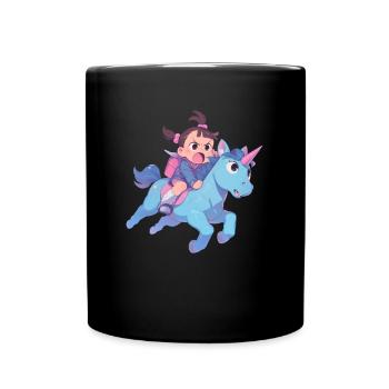 Licorne Kawaii Japonais - Mug uni - noir - Devant