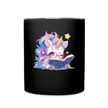 Licorne Kawaii Japonais - Mug uni - noir - Devant