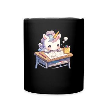 Licorne Kawaii Japonais - Mug uni - noir - Devant