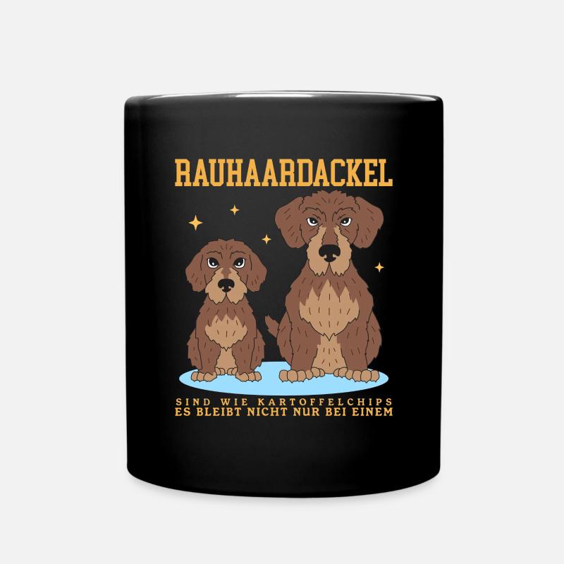 Rauhaardackel sind wie Dackel Hunde Geschenk - Tasse einfarbig - Schwarz