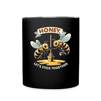 Bienenliebhaber Bienenzüchter Naturfreunde Imker - Tasse einfarbig - Schwarz - Vorne