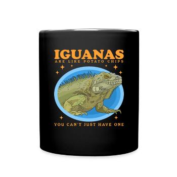 Iguane Reptile lézard iguanes cadeau - Mug uni - noir - Devant