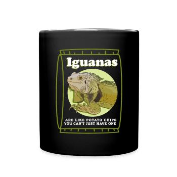 Cadeau d’iguane, de lézard, de reptile iguanes, - Mug uni - noir - Devant
