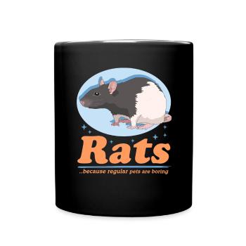 Rat Owner Rat Gift - Full Colour Mug - black - Front