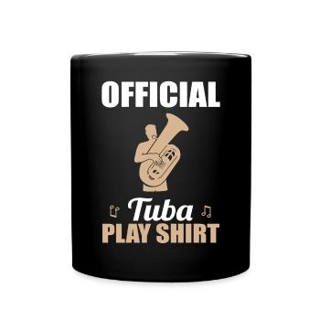 Offizielles Tuba Spielshirt Musikliebe - Tasse einfarbig - Schwarz - Vorne