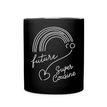 annonce grossesse future super cousine - Mug uni - noir - Devant