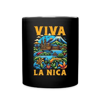 I Love Nicaragua Nicaraguan Flag Nicaraguan Pride - Full Colour Mug - black - Front