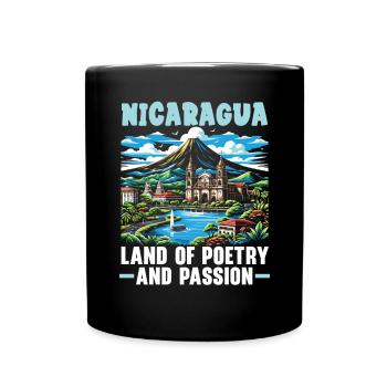 I Love Nicaragua Nicaraguan Flag Nicaraguan Pride - Full Colour Mug - black - Front