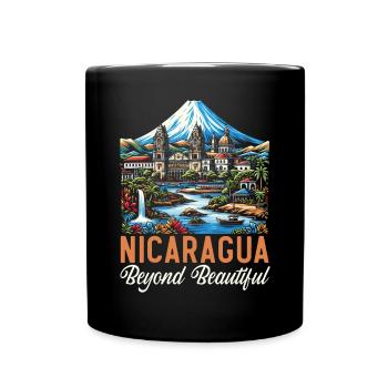 I Love Nicaragua Nicaraguan Flag Nicaraguan Pride - Full Colour Mug - black - Front