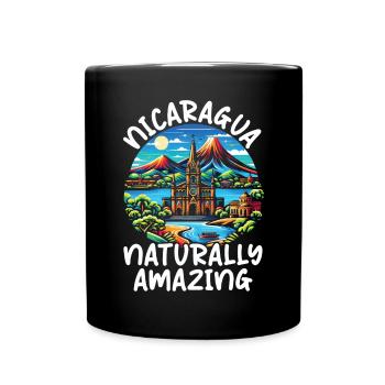I Love Nicaragua Nicaraguan Flag Nicaraguan Pride - Full Colour Mug - black - Front