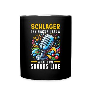 Deutscher Schlagersänger Deutschland Musikliebhaber - Tasse einfarbig - Schwarz - Vorne