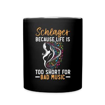 Deutscher Schlagersänger Deutschland Musikliebhaber - Tasse einfarbig - Schwarz - Vorne