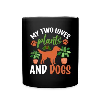 Plants, Dog Lover, Garden Gardener, Gardener - Full Colour Mug - black - Front