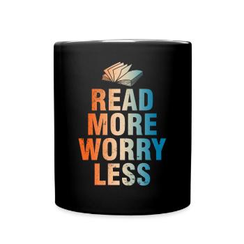 En savoir plus Worry Less - Bookish - Mug uni - noir - Devant