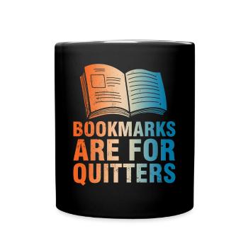 Bookworms beware - Reading without limits - Full Colour Mug - black - Front