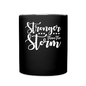 Stronger than the Storm Motivation - Full Colour Mug - black - Front