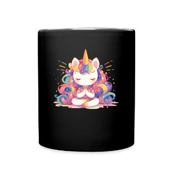 Licorne Kawaii Japonais - Mug uni - noir - Devant