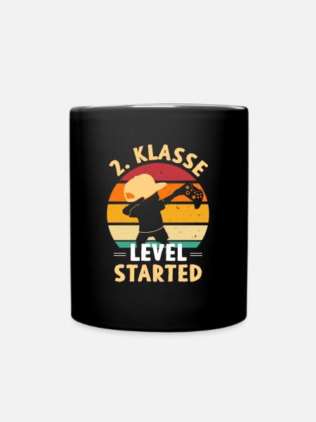 2.Klasse Level Started - Tasse einfarbig - Schwarz