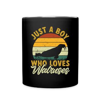 Walross - Tasse einfarbig - Schwarz - Vorne