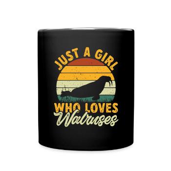 Walross - Tasse einfarbig - Schwarz - Vorne
