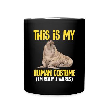 Walross - Tasse einfarbig - Schwarz - Vorne