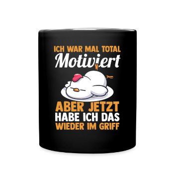 Autrefois, j’étais des poules totalement motivées - Mug uni - noir - Devant