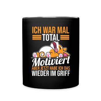 J’étais autrefois un chien totalement motivé - Mug uni - noir - Devant