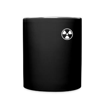 Kernkraft Logo Emblem Energie Uran Kernkraft - Tasse einfarbig - Schwarz - Vorne