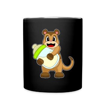 Suricate biberon de lait pour bébé - Mug uni - noir - Devant