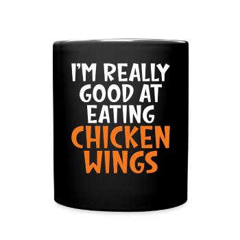 Chicken Wings Gifts - Tasse einfarbig - Schwarz - Vorne
