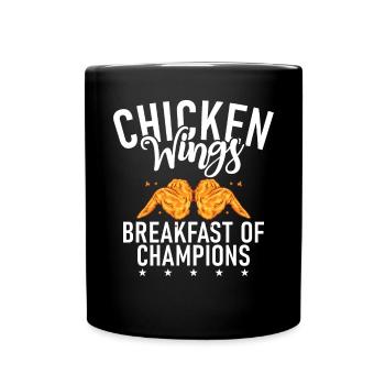 Chicken Wings Gifts - Tasse einfarbig - Schwarz - Vorne