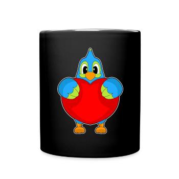 Cœur de perroquet - Mug uni - noir - Devant
