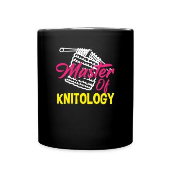 Lustiges Stricken Stricknadel Geschenk - Tasse einfarbig - Schwarz - Vorne
