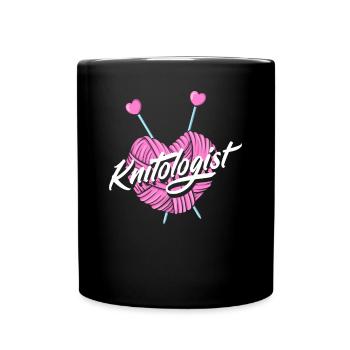 Funny Knitting Knitting Needle Gift - Full Colour Mug - black - Front