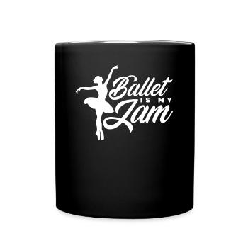 Süßes Ballerina Ballettänzerin Geschenk - Tasse einfarbig - Schwarz - Vorne