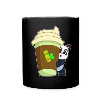 Tasse Panda Coffee à emporter - Mug uni - noir - Devant