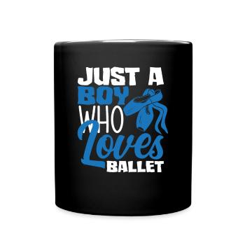 Süßes Ballerina Ballettänzerin Geschenk - Tasse einfarbig - Schwarz - Vorne