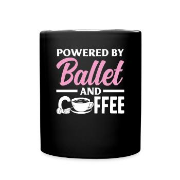 Süßes Ballerina Ballettänzerin Geschenk - Tasse einfarbig - Schwarz - Vorne